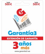 Extensión de garantía 3 años G3-tope máxim 500