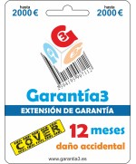 GARANTÍA3 COVER - 12 meses - tope máximo-2000